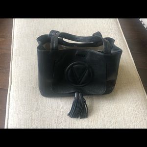 Valentino Estelle Tassel Pebbled-Leather Tote